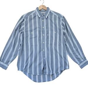 Vintage Levi's Silver Label Big-E Striped Button Up Shirt-M Silver Tab Cowboy